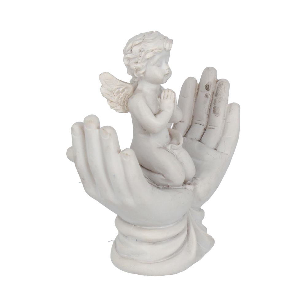 Raised to Heaven Praying Cherub in Hands Figurine 11cm – Nemesis Now