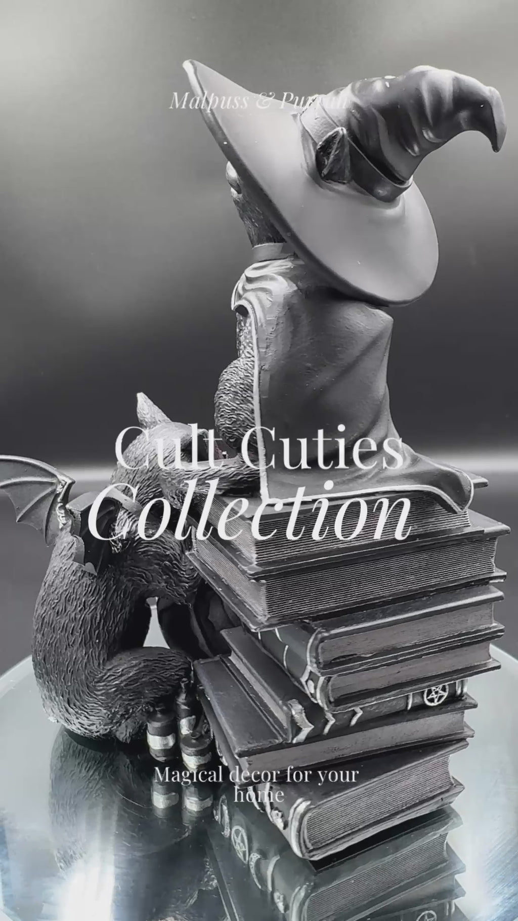 Cult Cuties Malpuss and Purrah Curious Cauldron 18.5cm