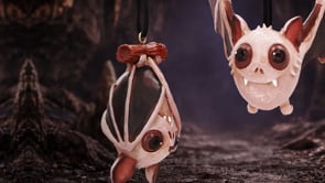 Grim and Grin Skull Halloween Hanging Ornaments Set of 2 – Officially Licensed