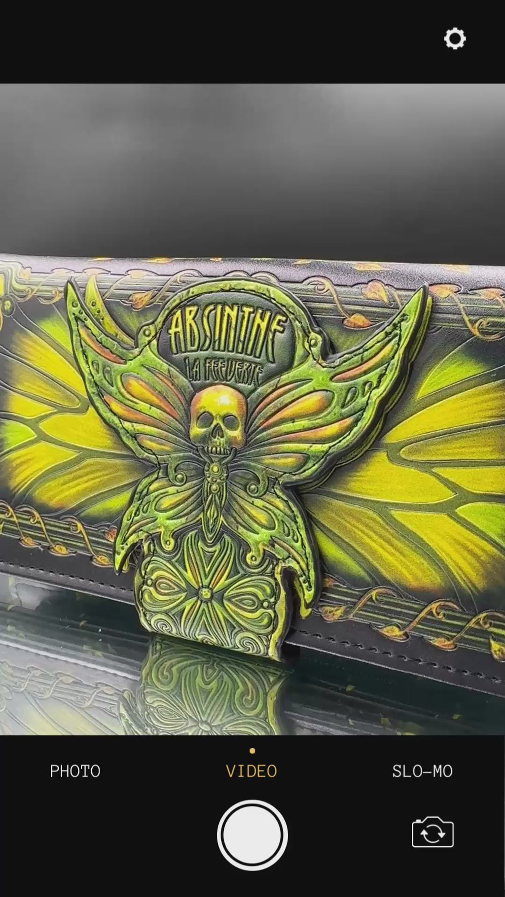Absinthe - La Fee Verte Embossed Purse 18.5cm