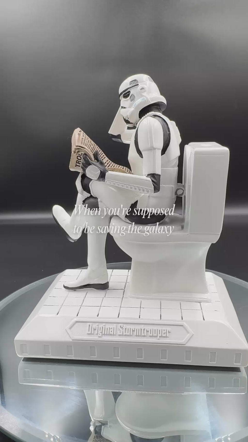 Original Stormtrooper Pooper Trooper on a Toilet Figurine