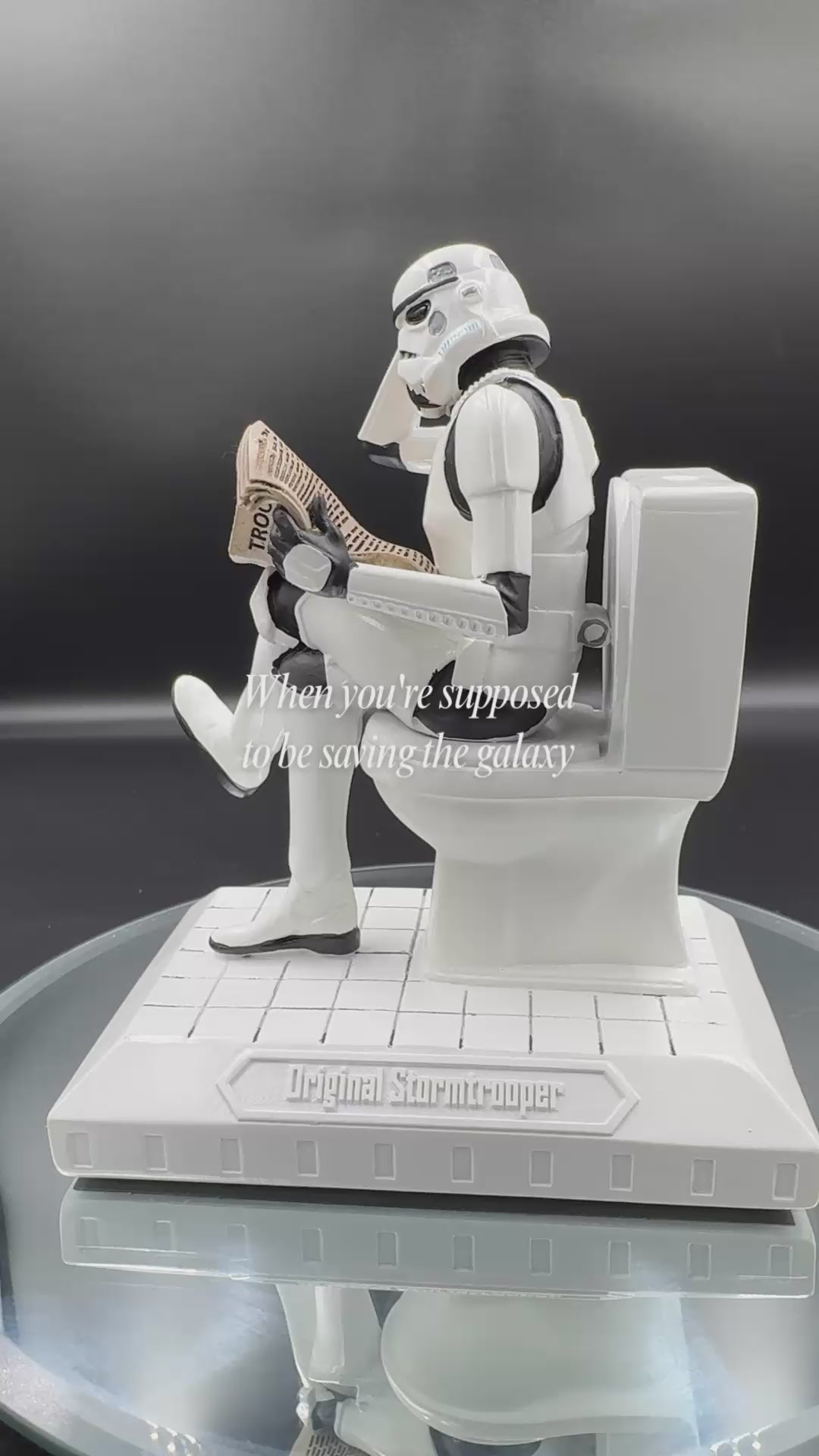 Original Stormtrooper Pooper Trooper on a Toilet Figurine