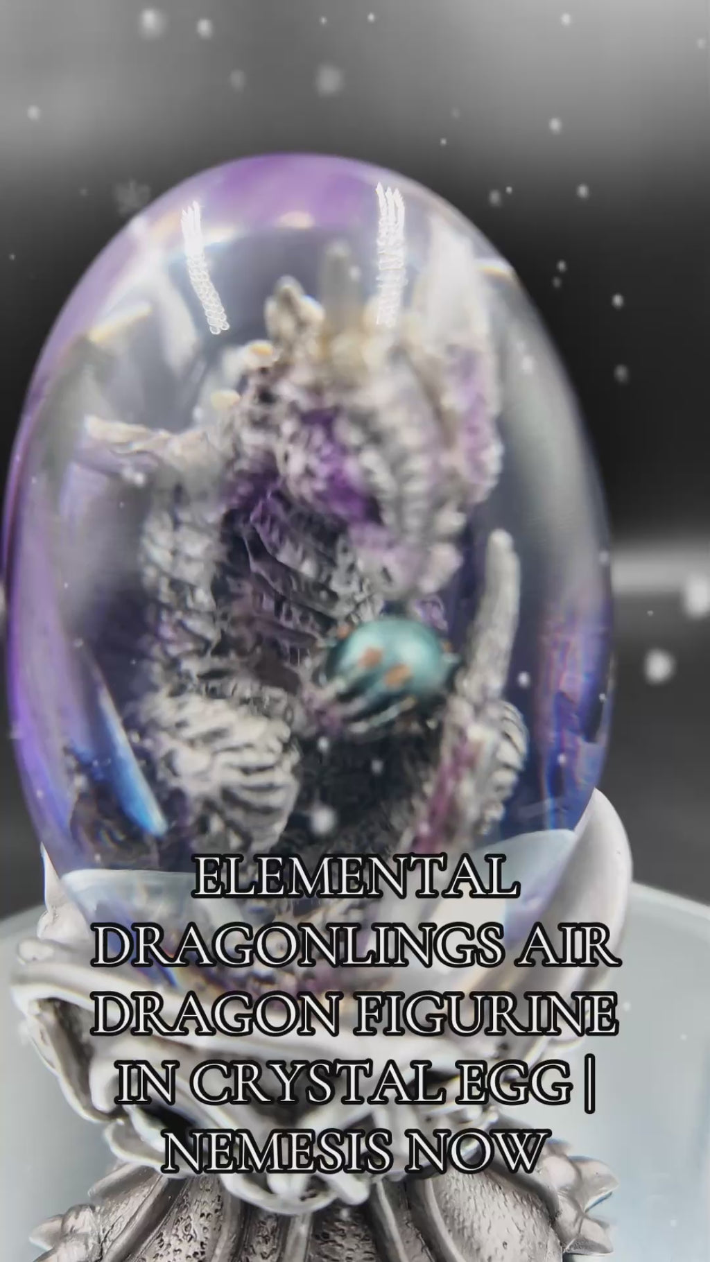 Elemental Dragonlings Air Dragon Figurine in Crystal Egg | Nemesis Now