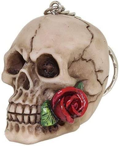 Rose From The Dead Skull & Rose Keyring 4.6cm – Nemesis Now