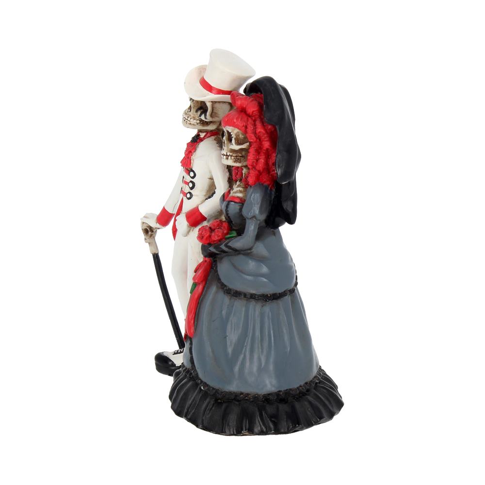 Forever by Your Side Skeleton Bride and Groom Figurine, 14cm