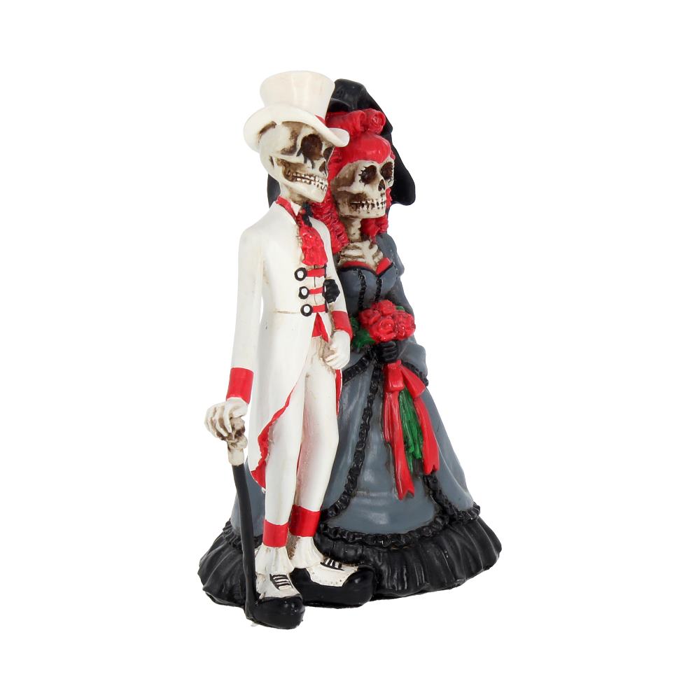 Forever by Your Side Skeleton Bride and Groom Figurine, 14cm