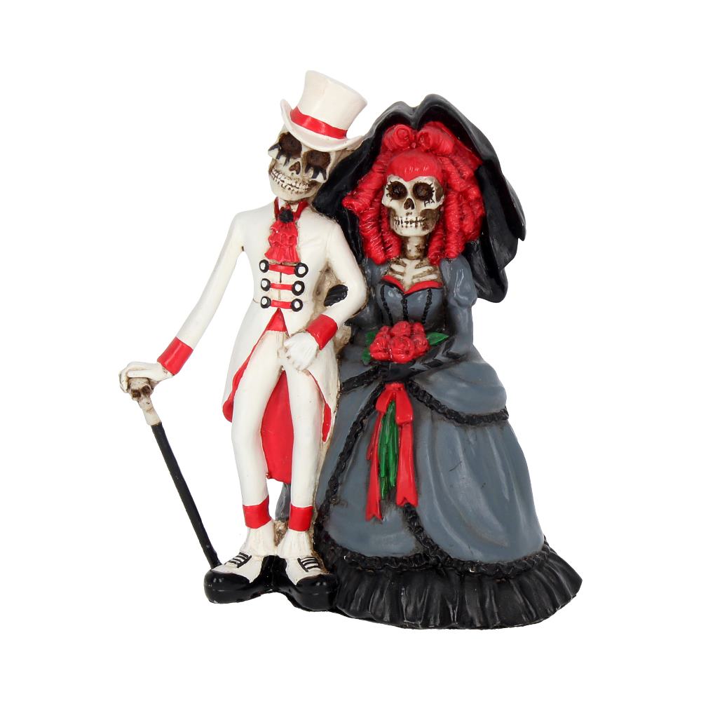 Forever by Your Side Skeleton Bride and Groom Figurine, 14cm