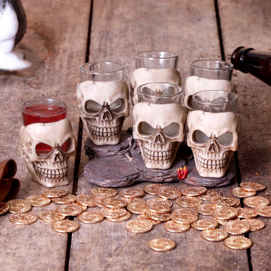 Six Shooter Skulls Shot Glass Set of 6 – Nemesis Now