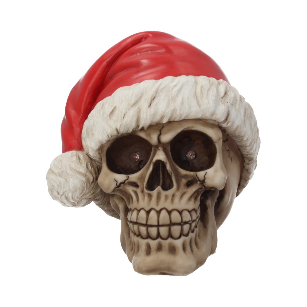 Silent Night Santa Hat Skull Ornament 15.5cm | Nemesis Now