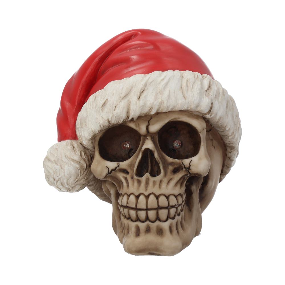 Silent Night Santa Hat Skull Ornament 15.5cm | Nemesis Now