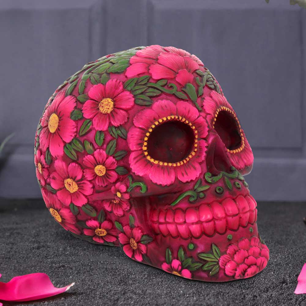 Sugar Blossom Pink Floral Calavera Skull 14.5cm – Nemesis Now