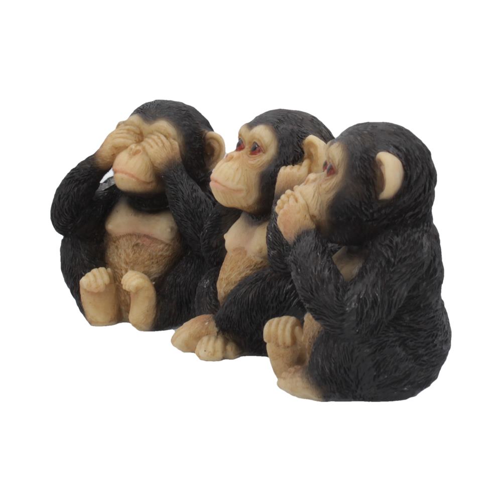 Nemesis Now Three Wise Chimp Figurines – 8cm Set of 3