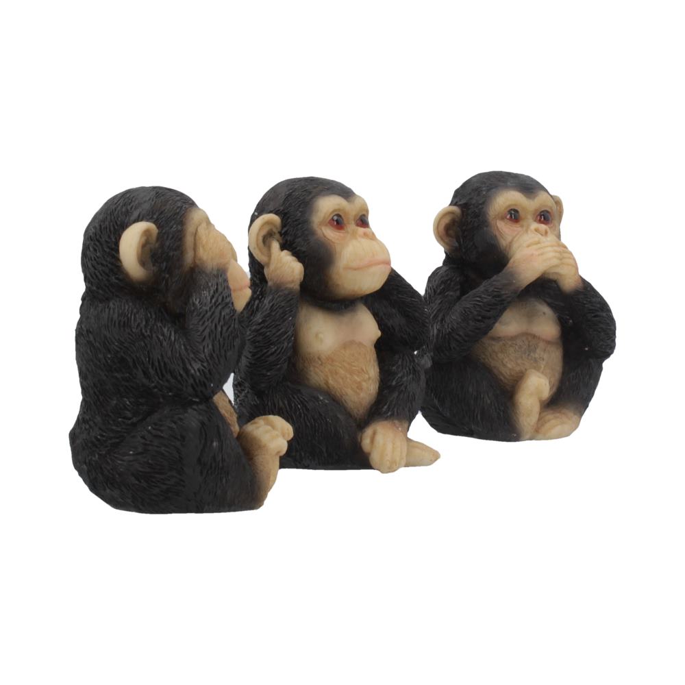 Nemesis Now Three Wise Chimp Figurines – 8cm Set of 3