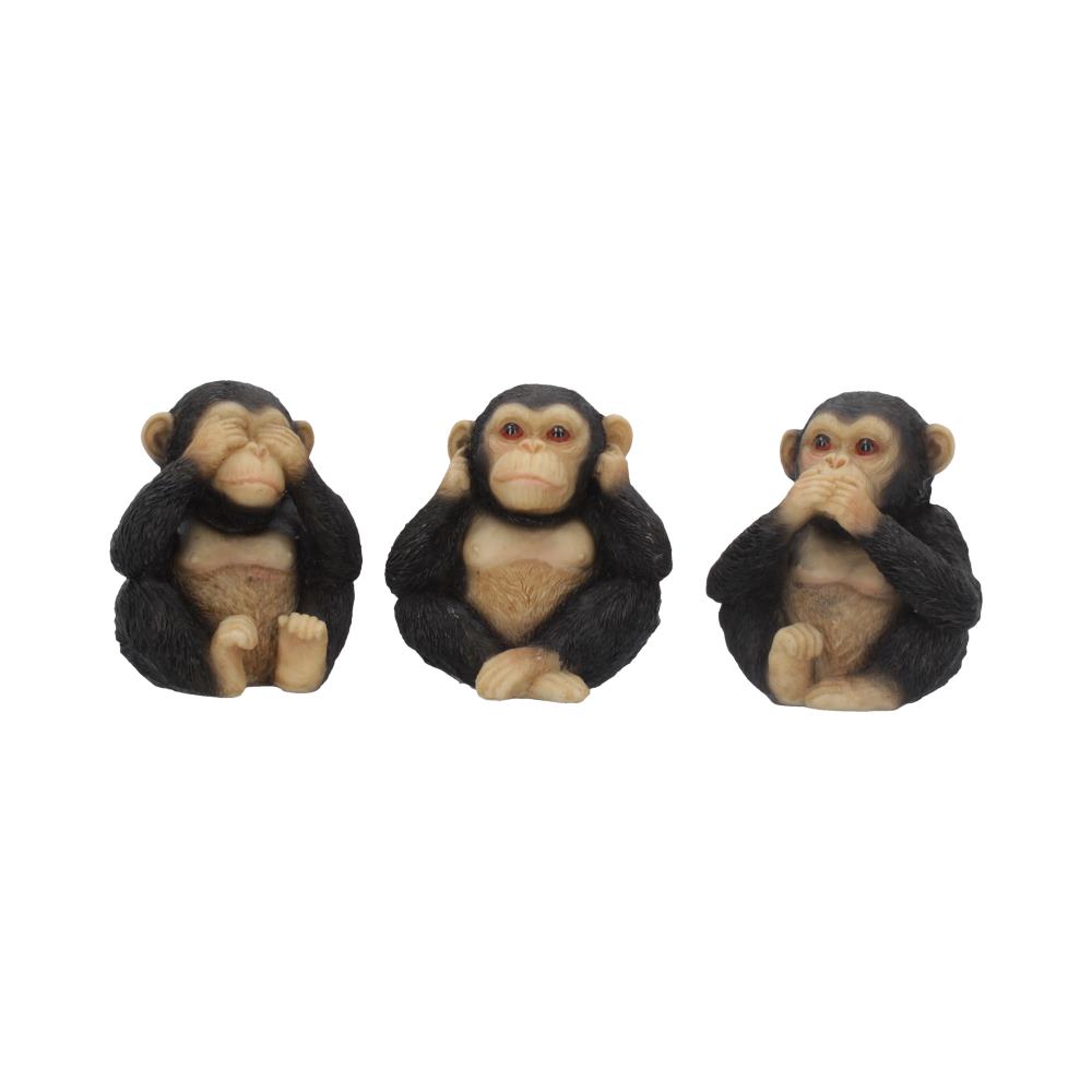Nemesis Now Three Wise Chimp Figurines – 8cm Set of 3