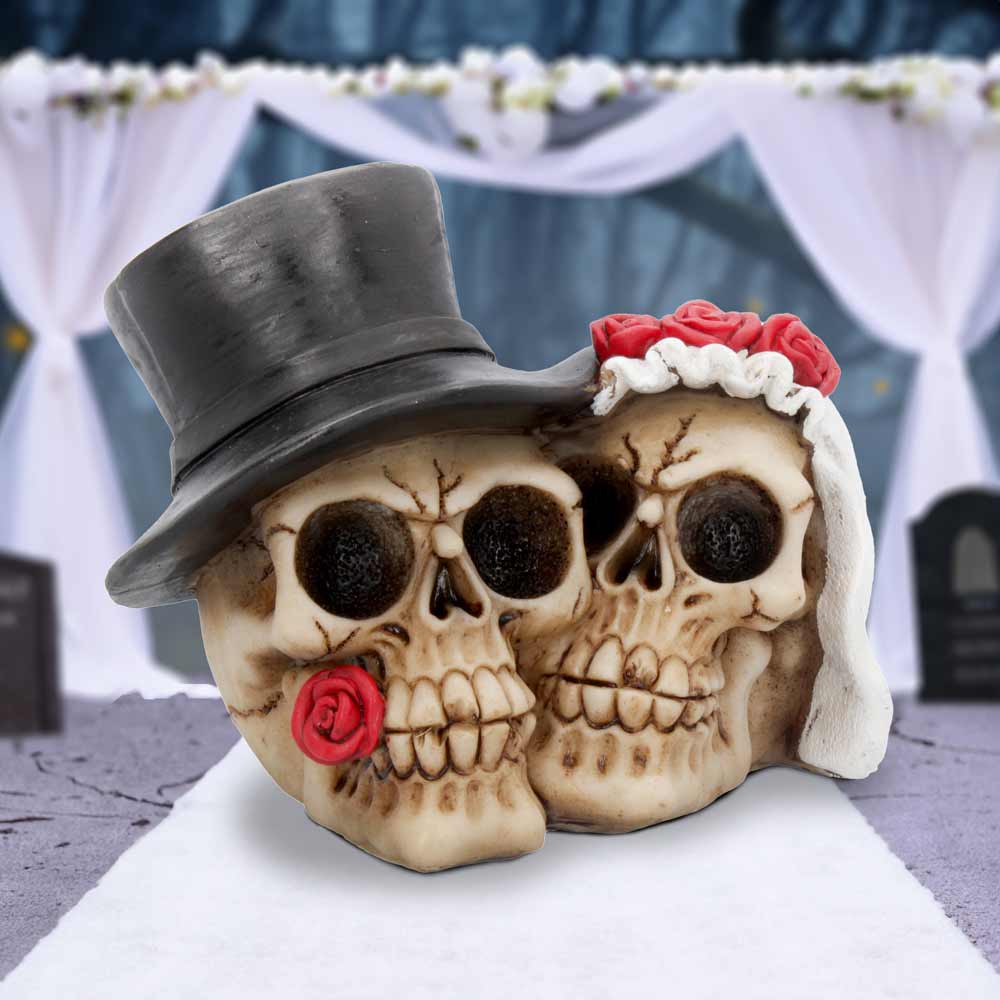 Together Forever Bride & Groom Skull Ornament 16cm – Nemesis Now