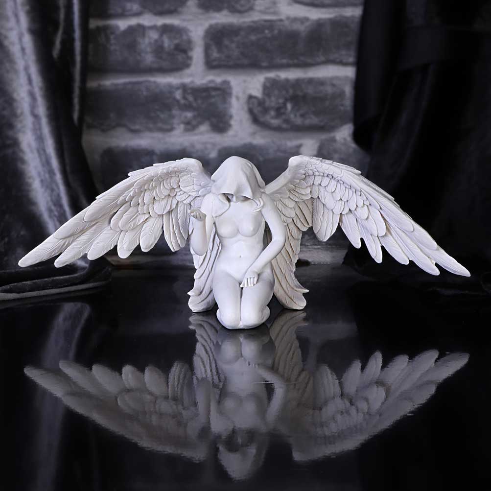 Angels Offering White Kneeling Angel Figurine 38cm – Nemesis Now