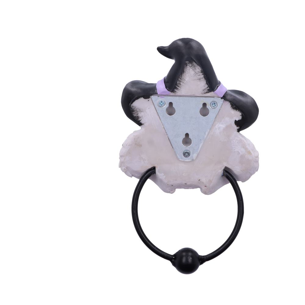 Snowy Magic Owl Door Knocker with Witch Hat 21cm