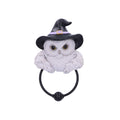Snowy Magic Owl Door Knocker with Witch Hat 21cm