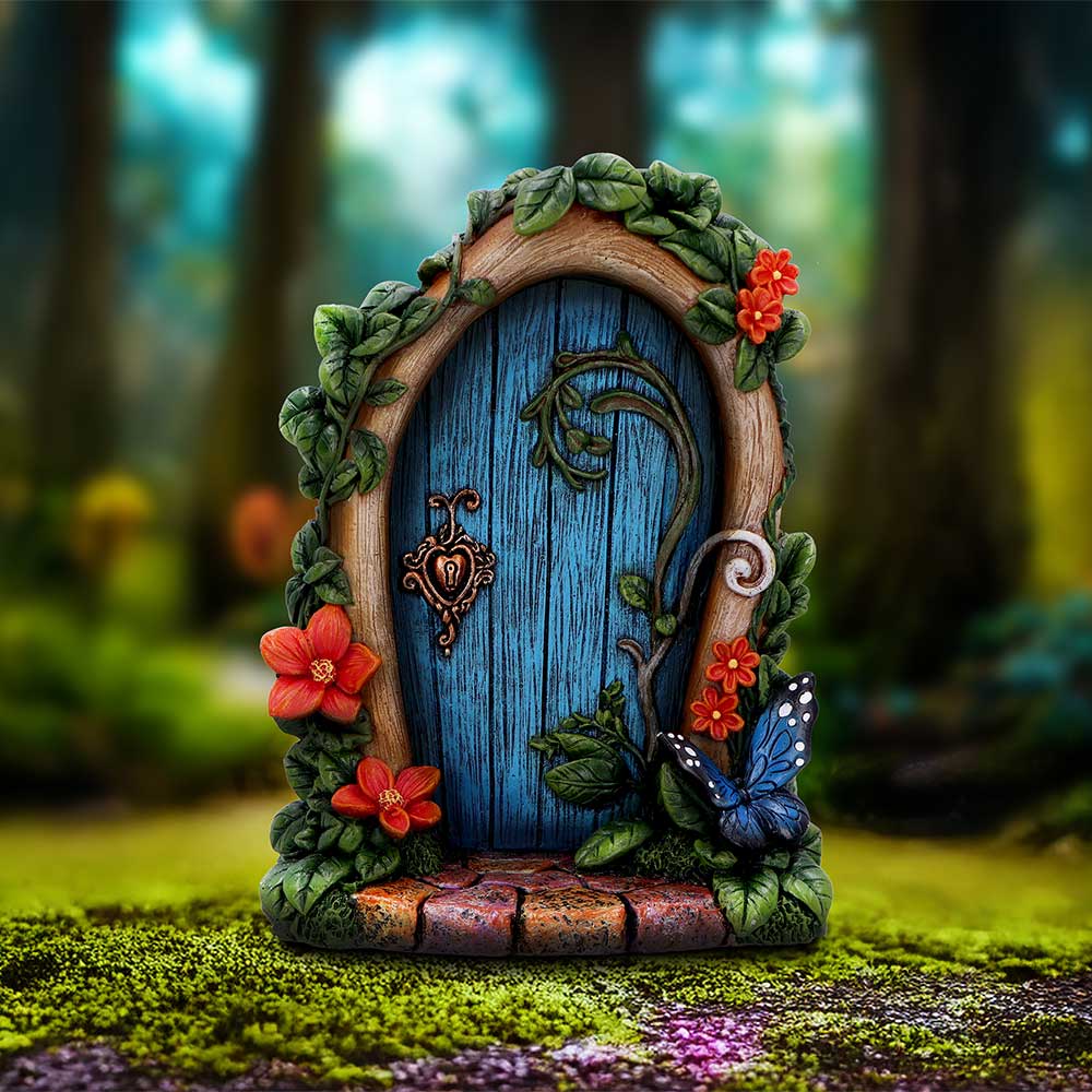 Fae's Enchanted Welcome Blue Fairy Door 16.5cm – Nemesis Now