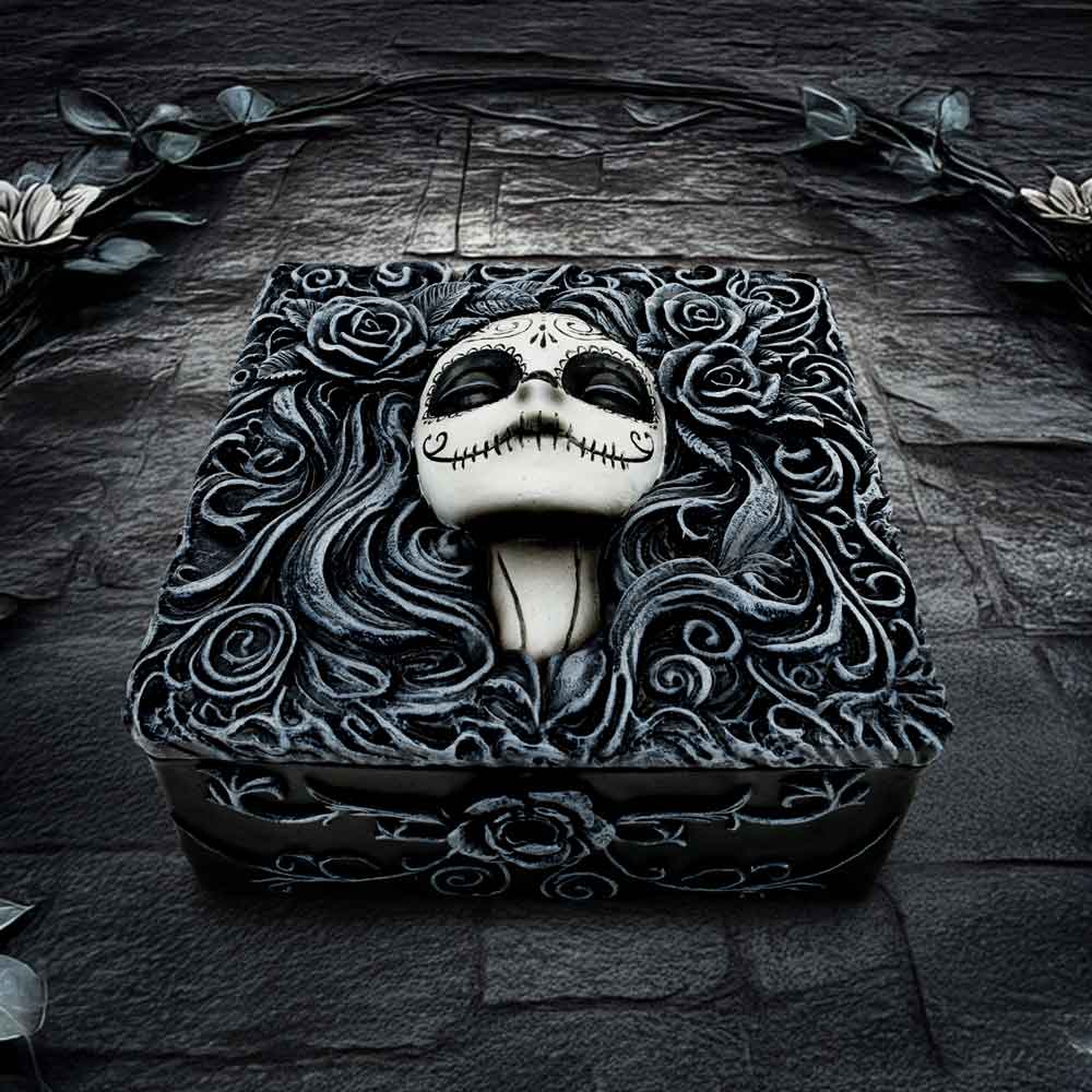 Flor de Muerte Day of the Dead Trinket Box 6.3cm | Nemesis Now