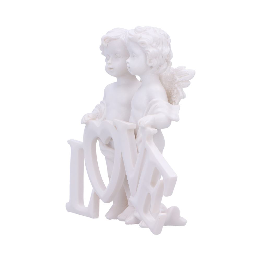 Cherub Couple LOVE Figurine 10cm – Nemesis Now White Angel Ornament