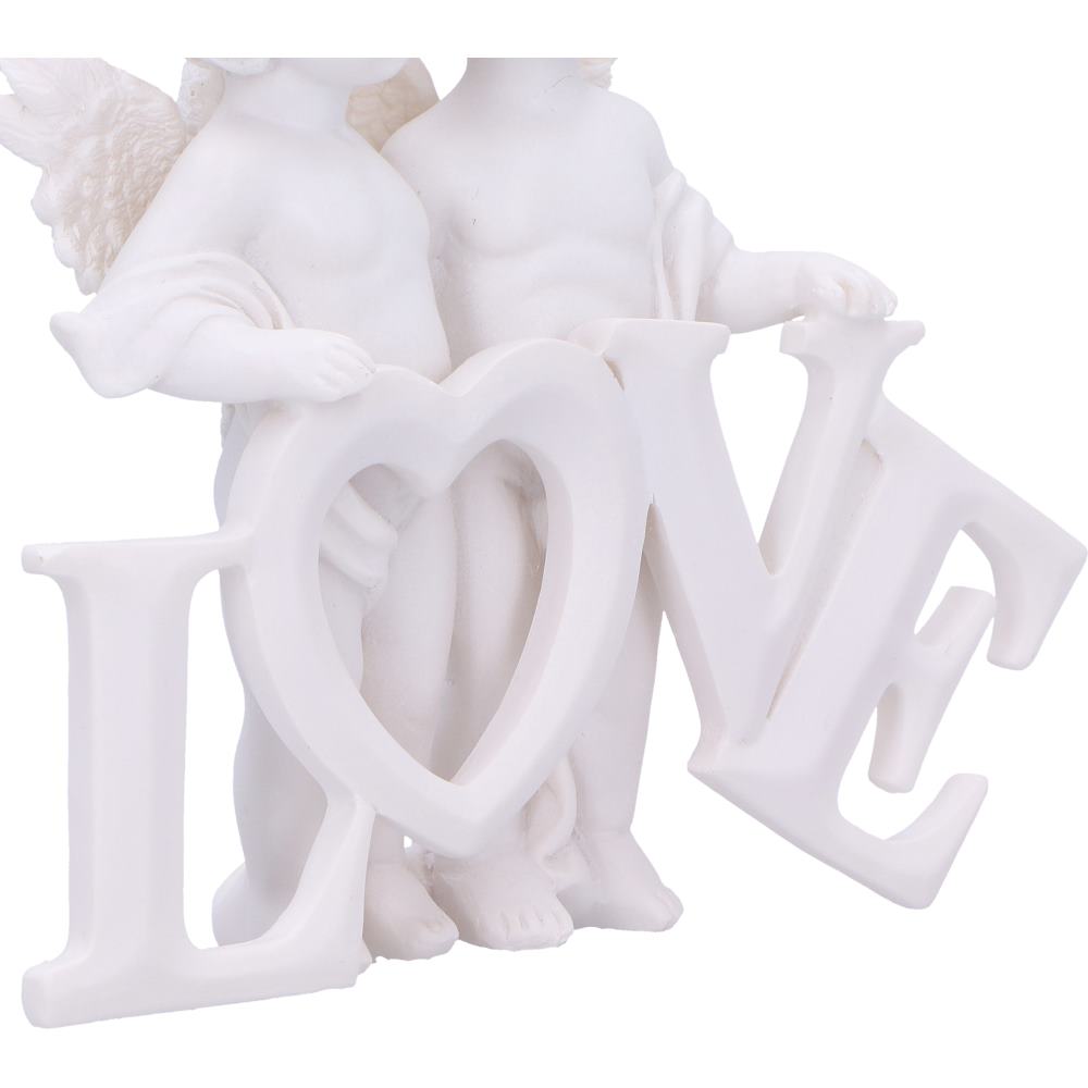 Cherub Couple LOVE Figurine 10cm – Nemesis Now White Angel Ornament
