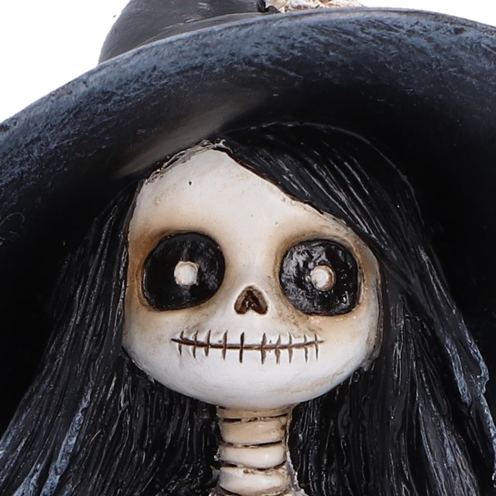 Hexabelle Skeleton Witch Figurine | Gothic Halloween Collectible | Nemesis Now 8.8cm