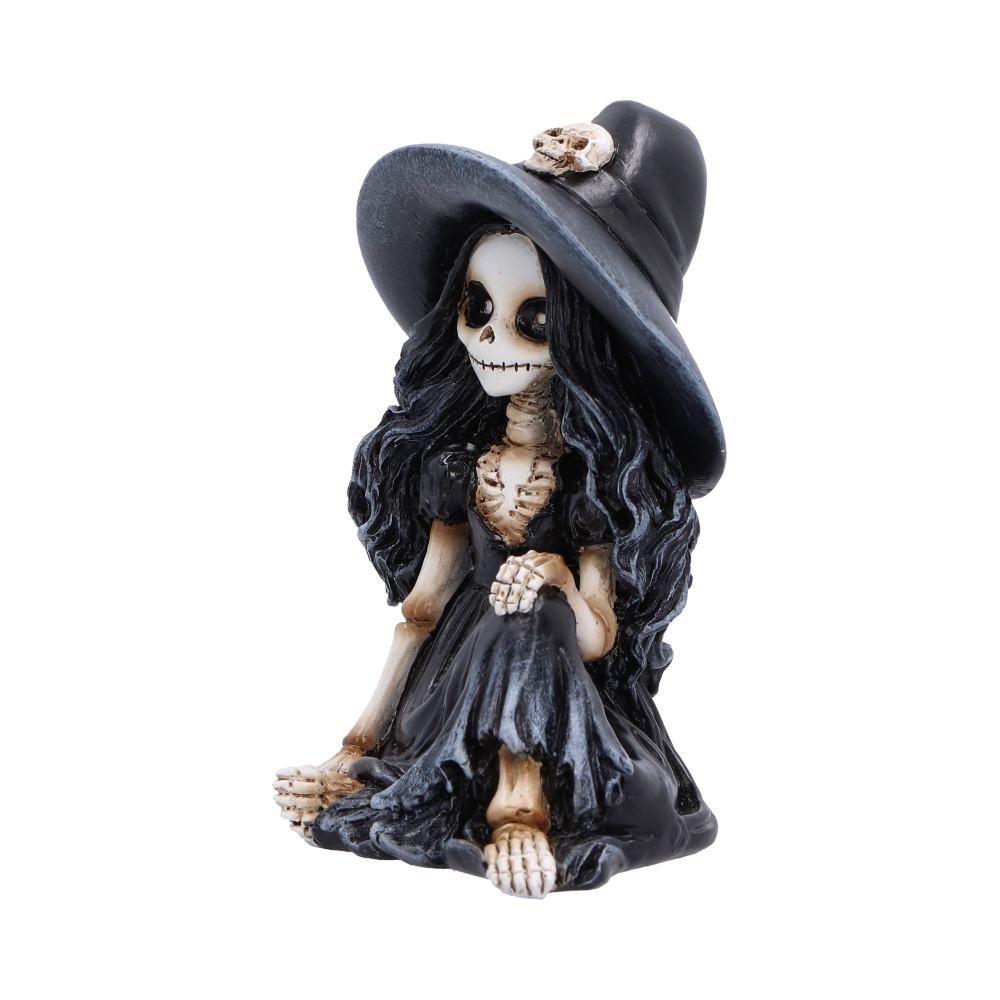 Jinxie Skeleton Witch Figurine | Gothic Halloween Collectible | Nemesis Now 8.8cm