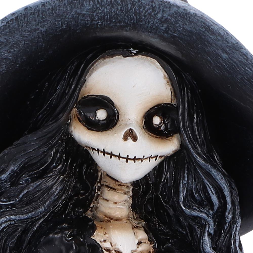 Jinxie Skeleton Witch Figurine | Gothic Halloween Collectible | Nemesis Now 8.8cm