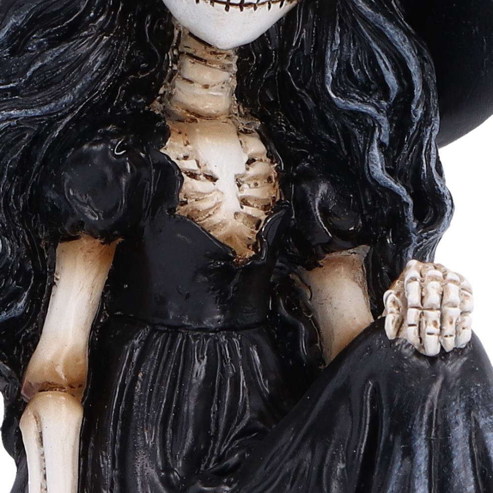Jinxie Skeleton Witch Figurine | Gothic Halloween Collectible | Nemesis Now 8.8cm