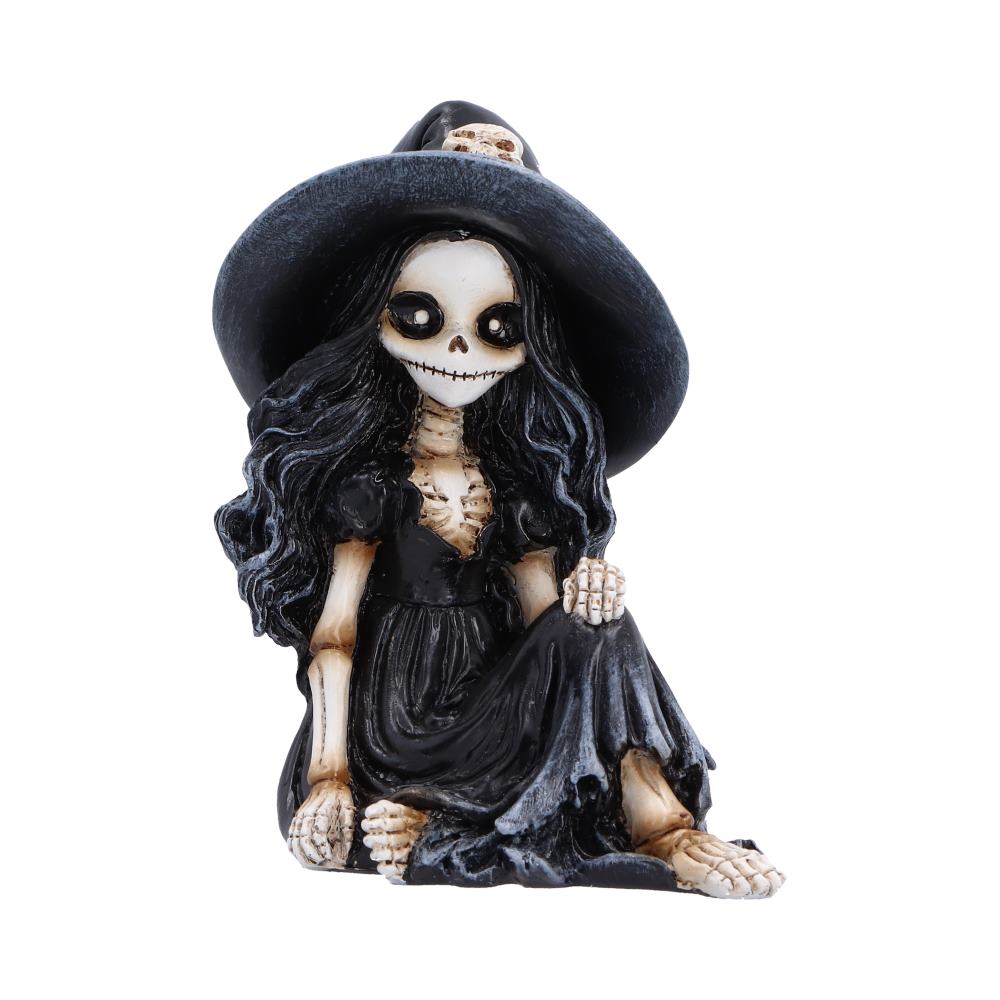 Jinxie Skeleton Witch Figurine | Gothic Halloween Collectible | Nemesis Now 8.8cm