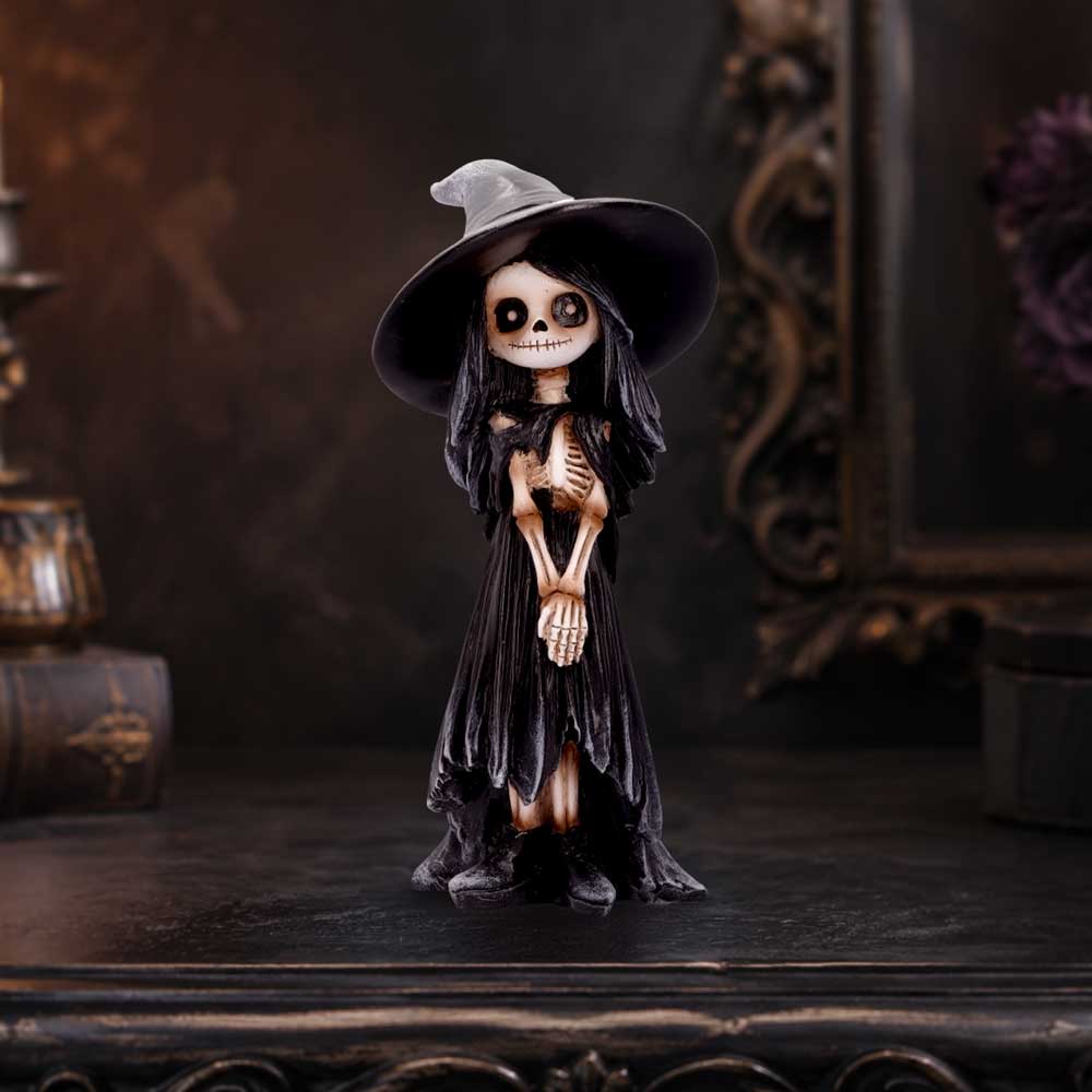 Sorcerina Skeleton Witch Figurine | Gothic Halloween Collectible | Nemesis Now 12.7cm